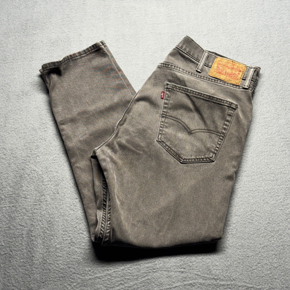 Levi's 512 Mens Bootcut Jeans Size 38x30 Gray Faded Denim Work Casual Pants